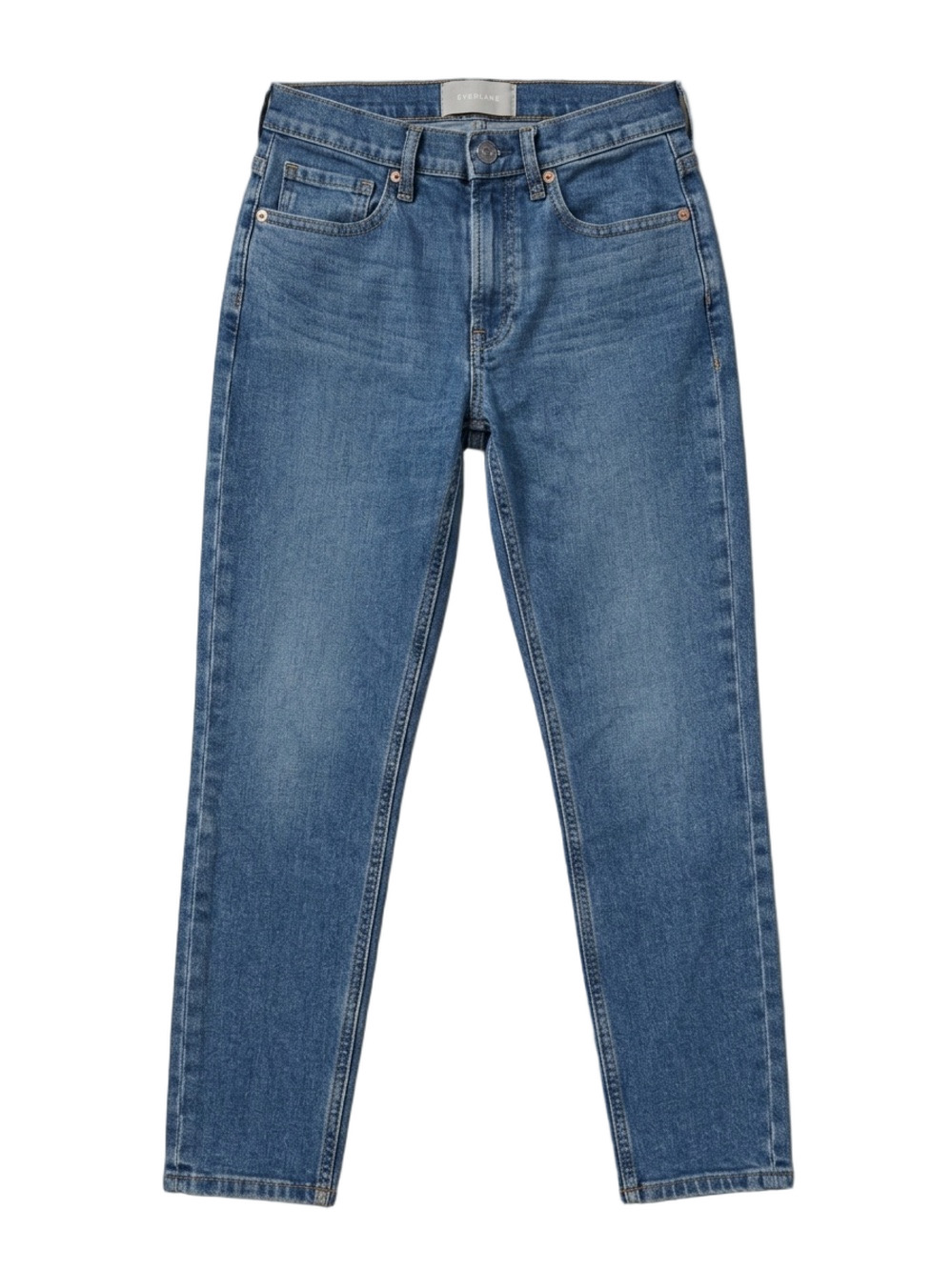 Everlane Slim Fit Jeans Medium Indigo Blue Stretch Denim Ankle Length Size 26